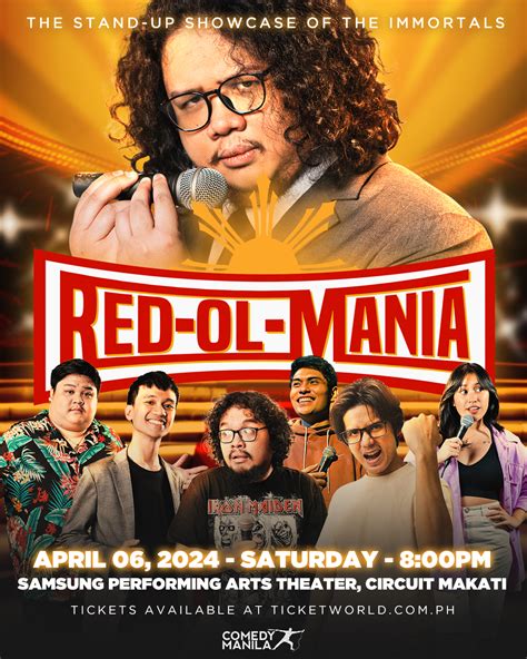 red-ol-mania|BUY TICKETS NOW: https://premier.ticketworld.com.ph/shows.